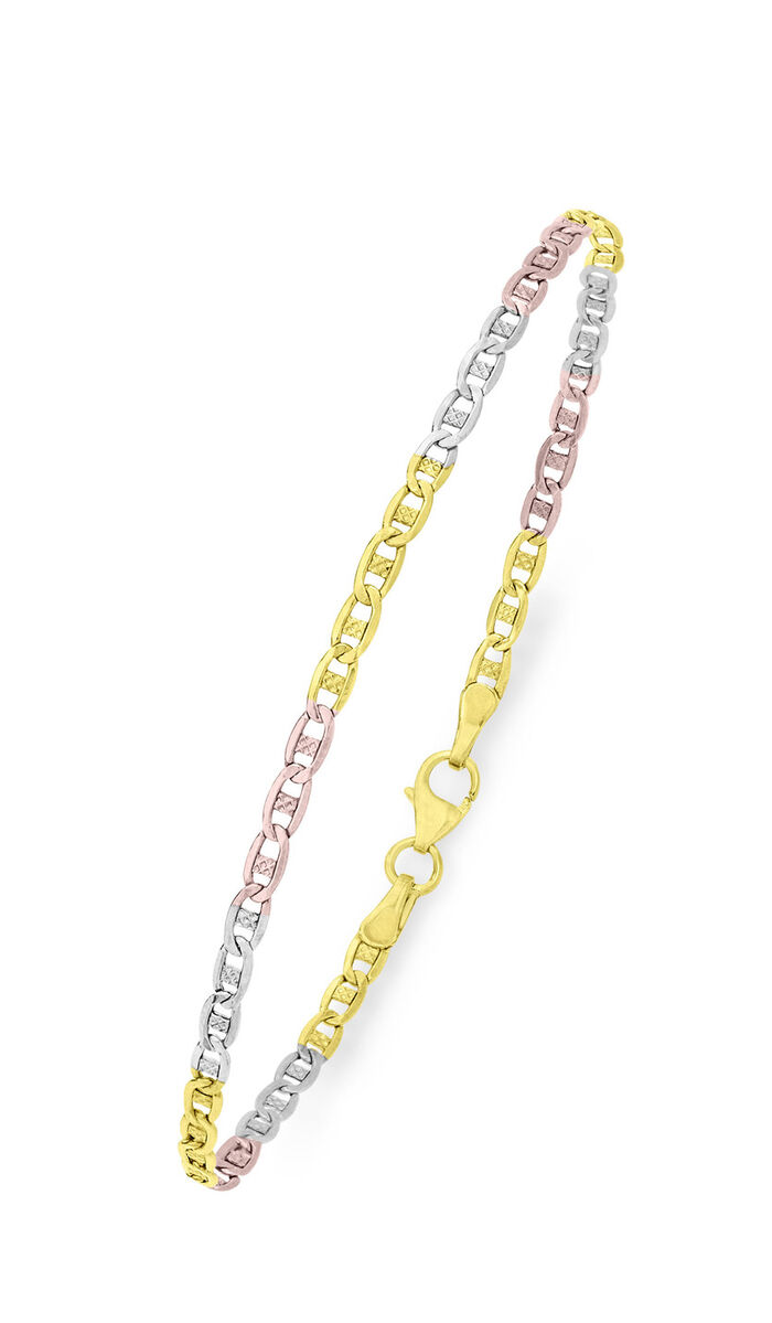 Elegante Garnitur in Tricolor, mit Karabiner