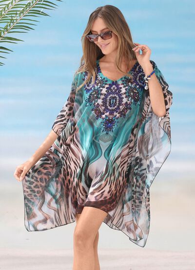 Laurina Tunika mit Schmucksteinchen 