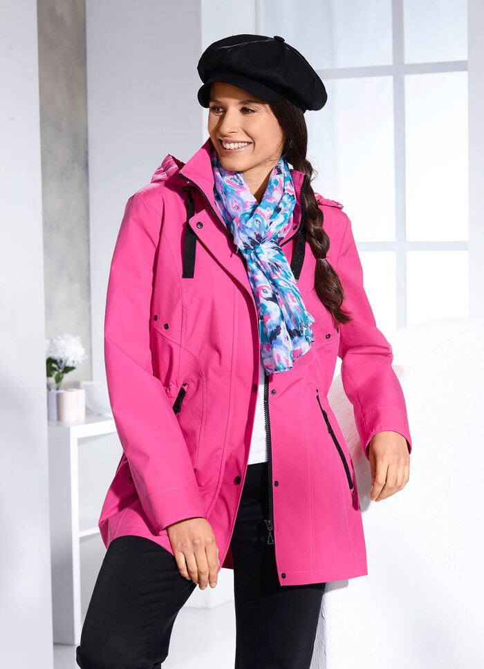 Funktionsjacke mit Rei&szlig;verschluss im R&uuml;ckteilkoller 