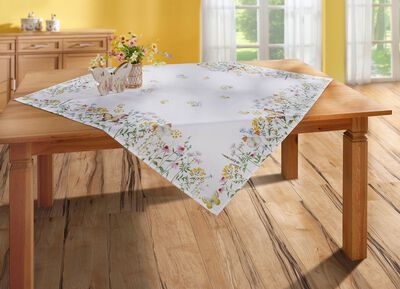 Herrliche Tischdecke mit Fr&uuml;hlingsmotiven 