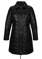 Lederkurzmantel mit Innentasche 