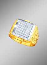 Herrenring in Bicolor mit Brillanten 
