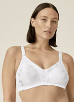Naturana Minimizer-BH mit dezent glänzendem Floraldruck WEISS