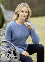 Pullover mit Strukturmix BLEU