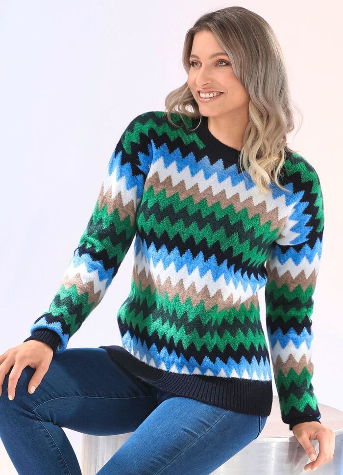 Pullover in Jacquard-Dessin 