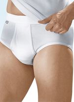 Pfeilring Viererpack Slips aus Feinripp, wei&szlig; 