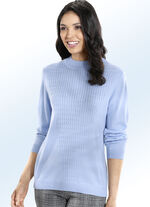 Pullover mit Schurwolle BLEU