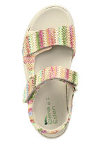 ELENA EDEN Sandale aus interessantem Bast-Material BEIGE-MULTI