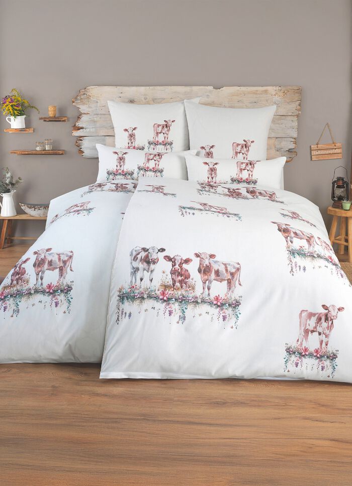 Polycotton-Bettw&auml;sche-Garnitur mit Reissverschluss 