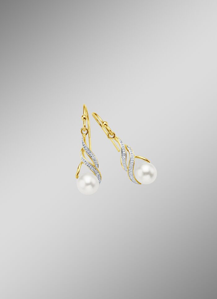 Ohrhaken mit Süsswasser-Zuchtperlen 