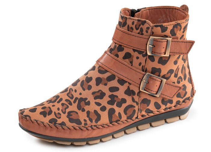 Gemini, trendige Damen-Boots, Weite G, mit herausnehmbarem Fussbett BRAUN