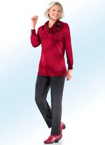 Hose mit trendiger Kontrastpaspel 