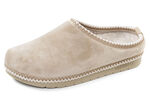 Laurina, klassische Damen-Hausschuhe, Weite G, mit gemusterter Bordüre BEIGE