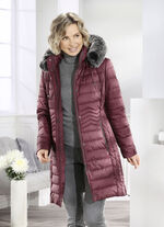 Kurzmantel mit seitlicher Längssteppung KASTANIE