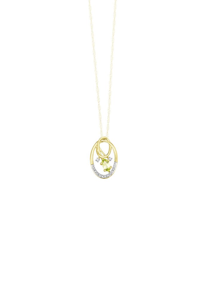 Anh&auml;nger mit Brillanten und Peridot 