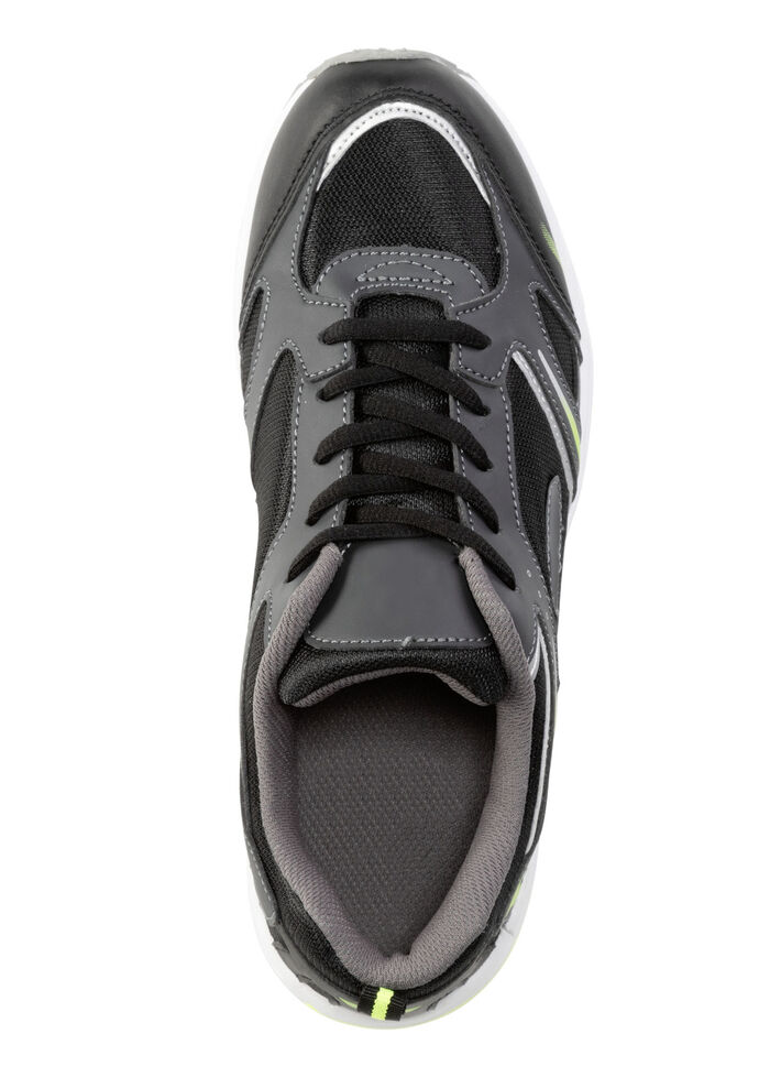 Schnür-Sneaker aus effektvoll bedrucktem Synthetik SCHWARZ-GRÜN