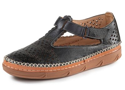 ELENA EDEN, sommerliche Damen-Slipper, Weite H, mit Klettverschluss 