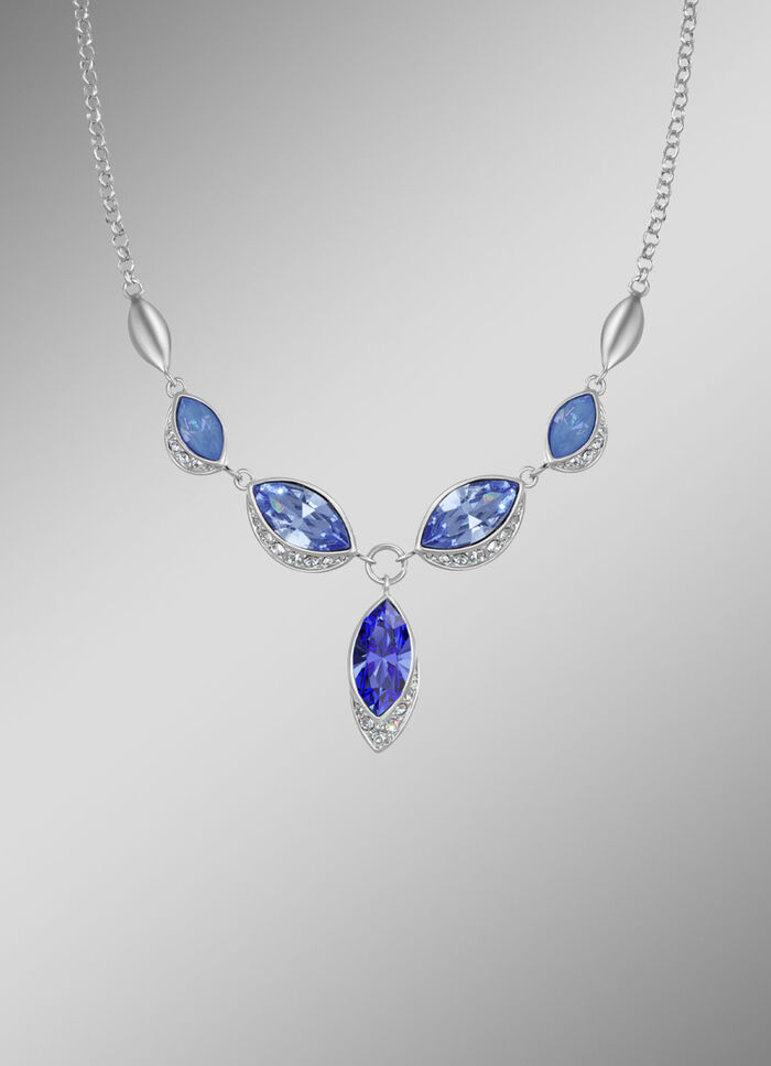 Maritime Faszination – Halskette mit blauen Swarovski-Kristalle 
