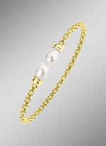 Vergoldeter Armreif mit S&uuml;sswasser-Zuchtperlen 