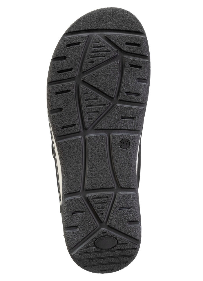 ELENA EDEN, bequeme Damen-Pantoletten, Weite H, mit herausnehmbarem Fussbett SCHWARZ