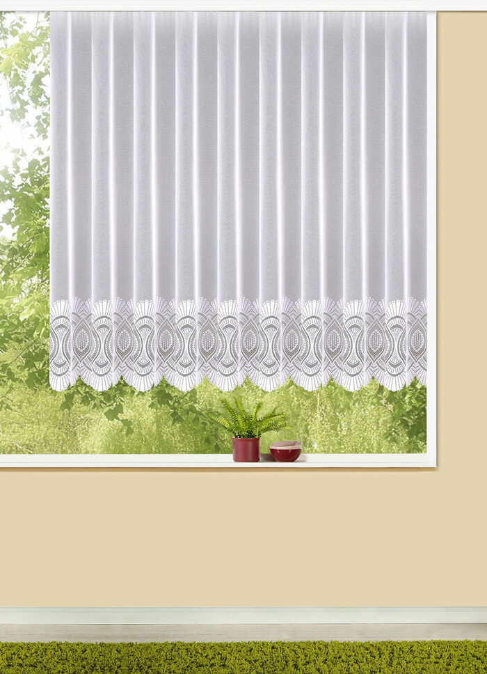 Blumenfenster-Vorhang mit Universalschienenband 