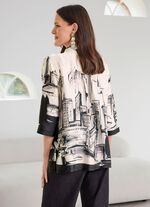 Bluse mit Hemdkragen 