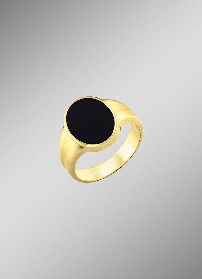Maskuliner Herrenring mit Onyx 
