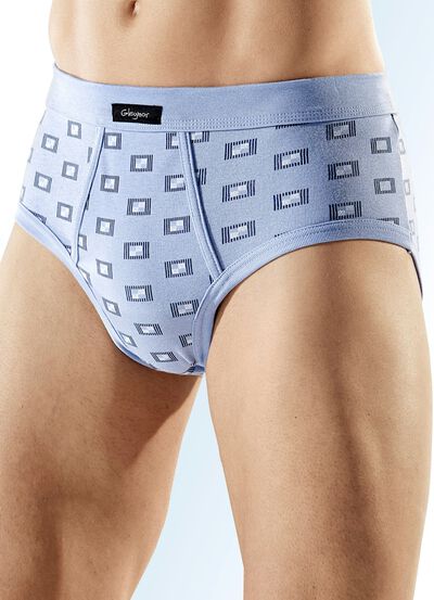 Sechserpack Slips aus Feinripp, mit Eingriff, bunt dessiniert 