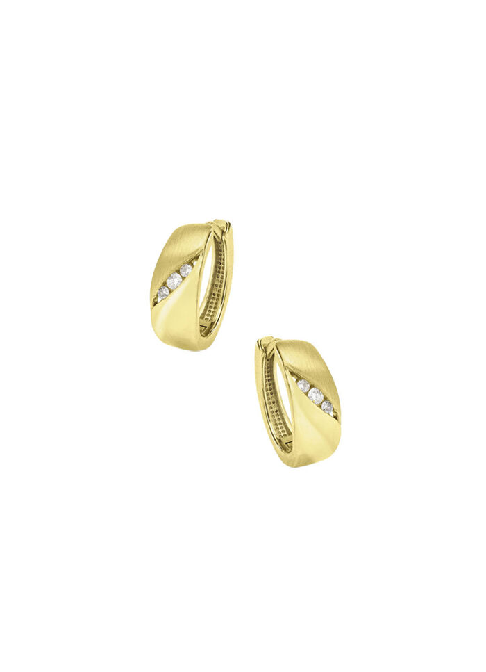Exquisite Klappcreolen mit 6 Brillanten 