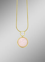 Verführerische Eleganz: Anhänger mit rosa Chalcedon 