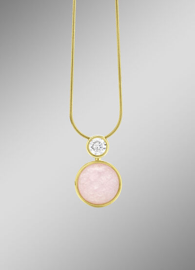 Verführerische Eleganz: Anhänger mit rosa Chalcedon 
