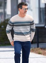 Gestreifter Rundhalspullover 