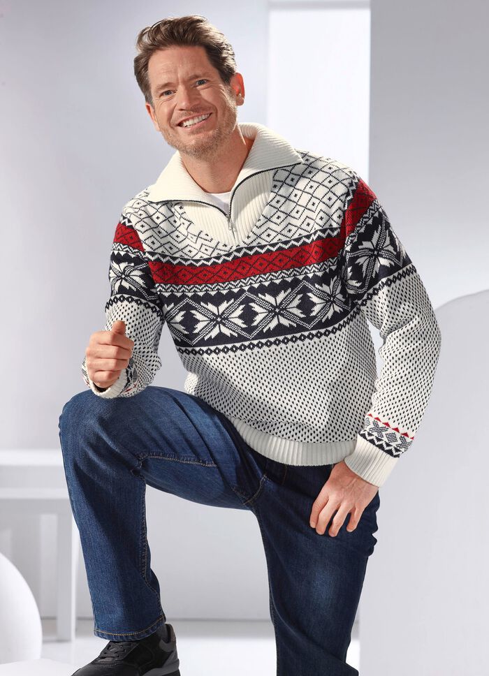 Troyer mit Norwegermuster 