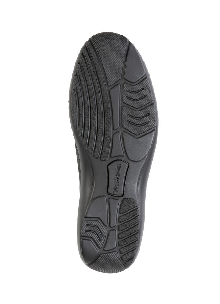 Waldläufer, komfortable Damen-Slipper, Weite K, mit herausnehmbarem Fussbett SCHWARZ