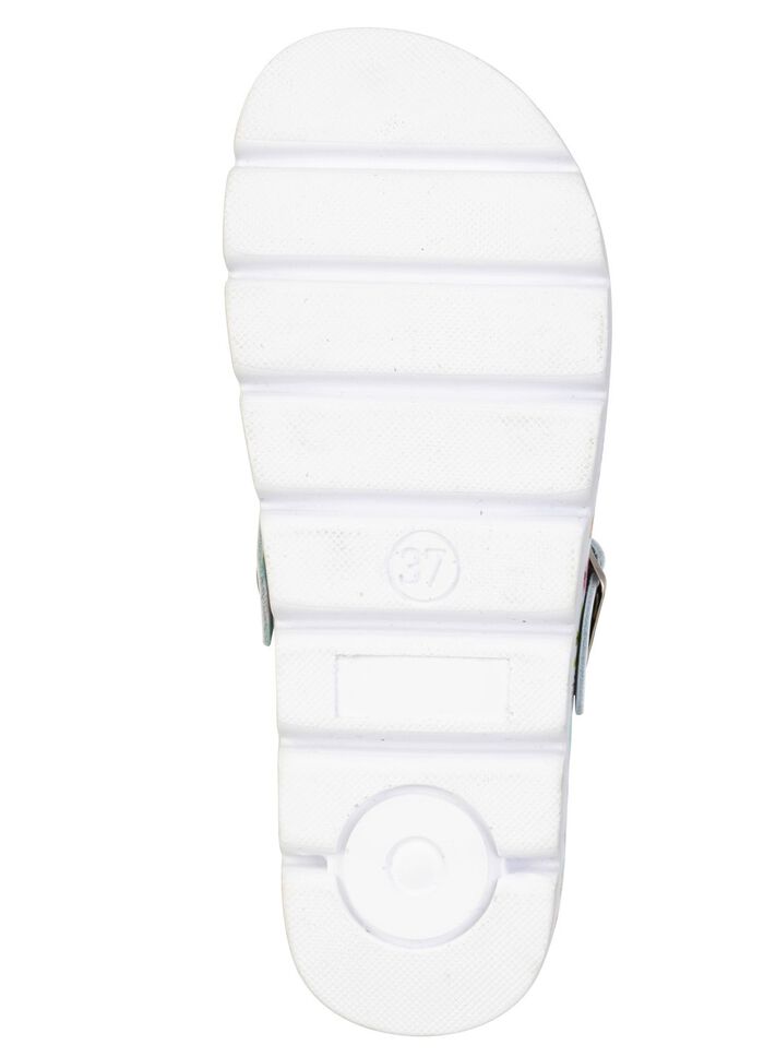 Klassische Damen-Clogs, mit anatomisch, gepolstertem Fussbett WEISS-BUNT