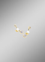 Tolle Ohrstecker mit S&uuml;sswasser-Zuchtperlen und Zirkonia 