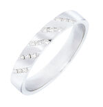 Platin Damenring mit Brillanten 