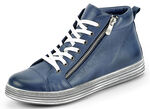 Gemini Schnür-Stiefelette mit praktischem Seitenreissverschluss JEANSBLAU