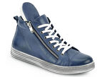 Gemini Schnür-Stiefelette mit praktischem Seitenreissverschluss JEANSBLAU