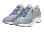 Rieker Schn&uuml;r-Sneaker aus bedrucktem Synthetikmaterial HELLBLAU-SILBER