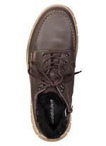 Waldl&auml;ufer, gef&uuml;tterte Herren-Boots, Winterschuhe, Weite H, mit Lammfell MOKKA