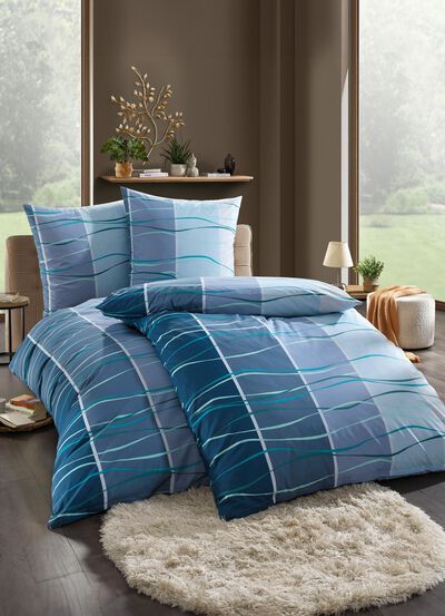 Beidseitig bedruckte Bettw&auml;sche-Garnitur 