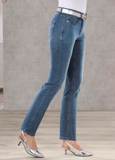 Bauchweg-Jeans in 5-Pocket-Form 