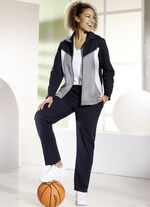 Freizeitanzug mit Metallic-Paspelierung 