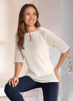 Pulli mit dekorativem Halsausschnitt 