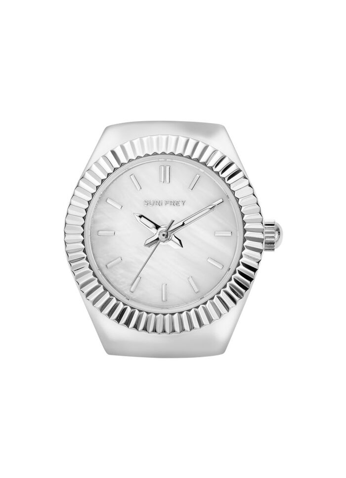 Ringuhr mit Gehäuse aus Edelstahl 
