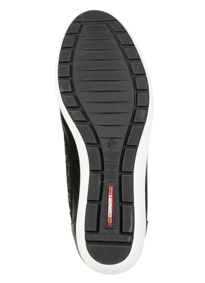 ELENA EDEN, bequeme Damen-Ballerinas, Weite G, mit herausnehmbarem Fussbett SCHWARZ