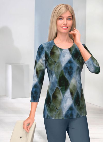 Shirt mit 3/4-langen &Auml;rmel 