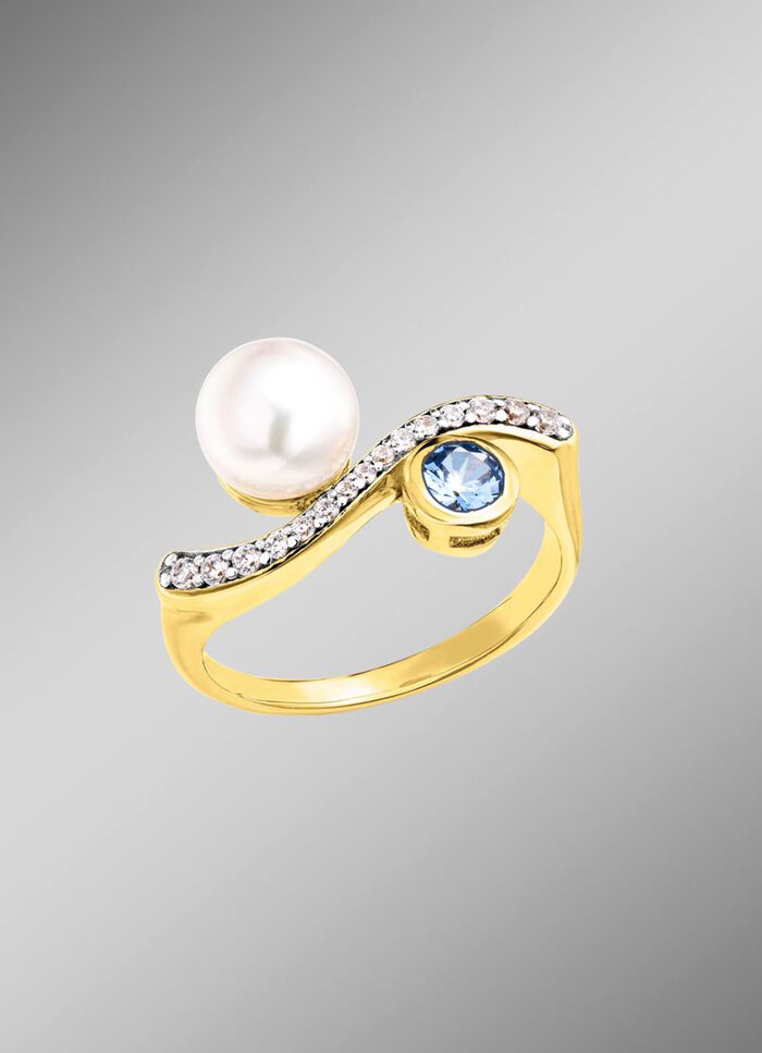 Glanzvolle Raffinesse &ndash; Vergoldeter Damenring 