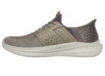 SKECHERS Slipper mit geformter Slip-Ins Fersenplatte TAUPE-GRAU